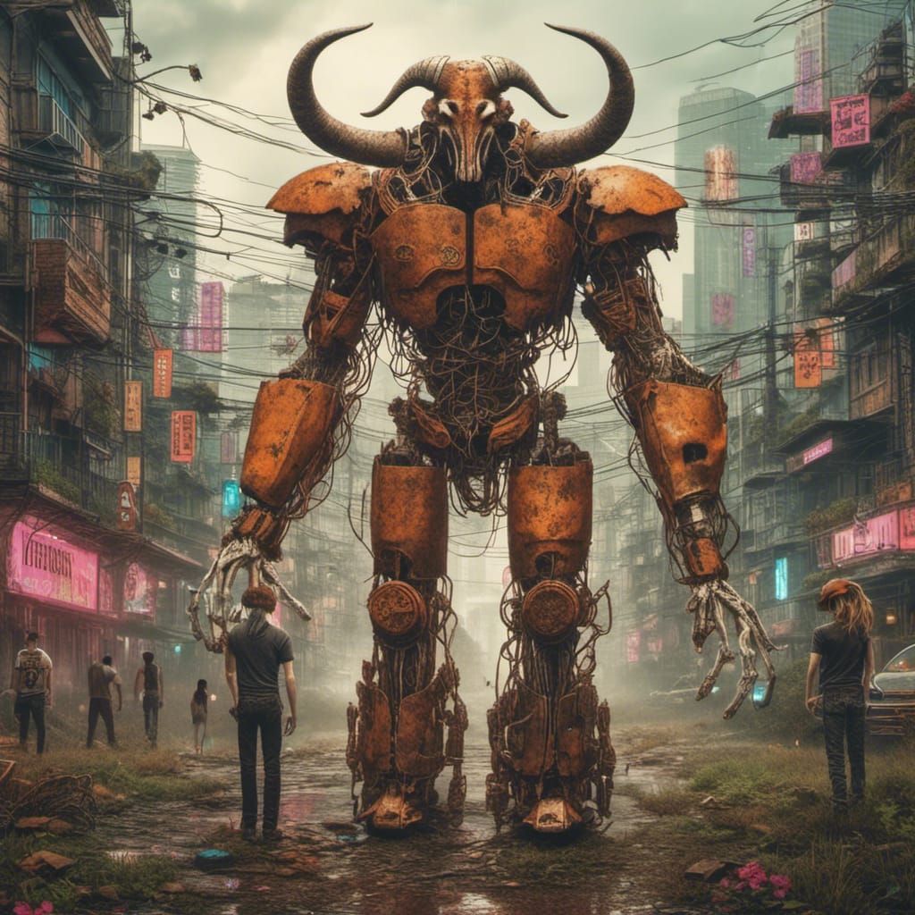 Cybernetic Texas Longhorn Football Players in a Post-Apocaly...