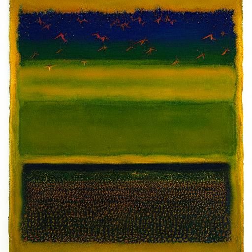 Fireflies in Dreamy, Surreal Landscape