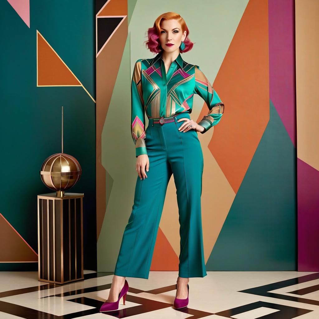 Elegant Lois Griffin in Decopunk Attire