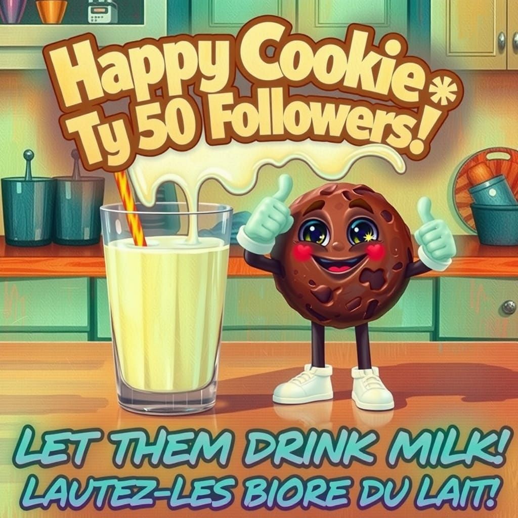 Milk Splash Celebration in Cozy Kitchen Setting