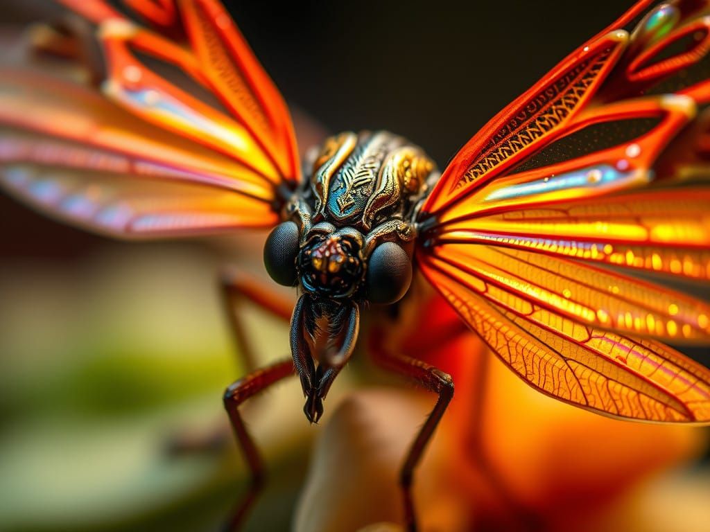 Surreal Insect Macro Art in Hyper-Realistic Style