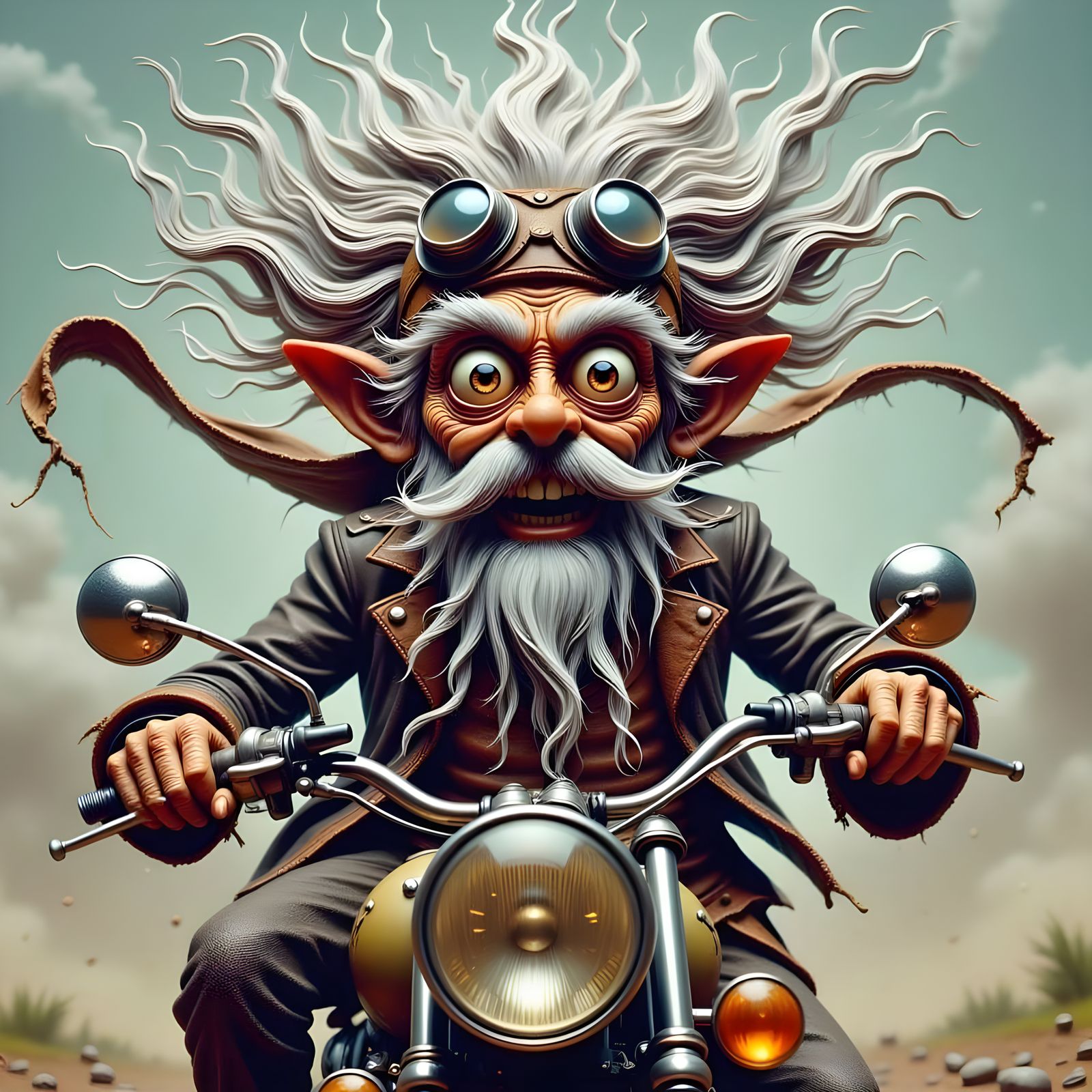 Whimsical Rider in Full Throttle