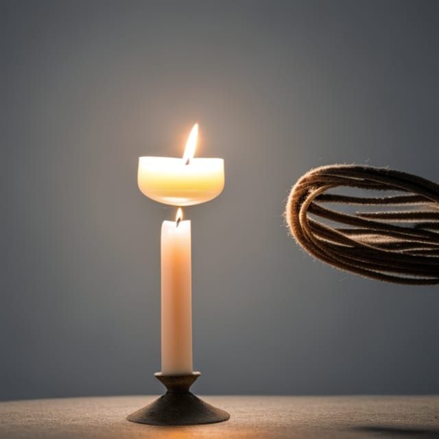 An AI-generated image of a lit candle against a dark background symbolizes the community's collective grief and resilien...