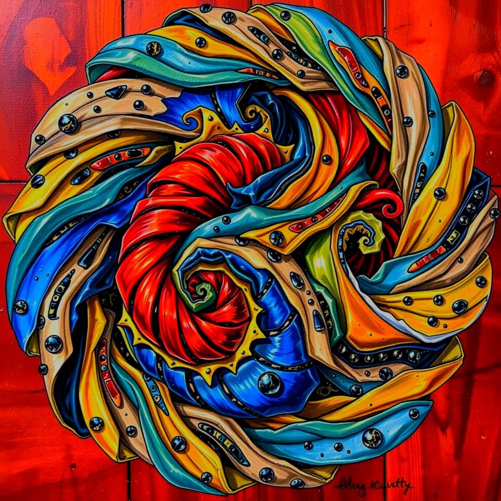 Abstract Swirling Forms and Warping Shapes