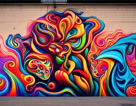 Vibrant Candy Shop Graffiti Masterpiece