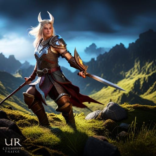 Siegfried the Dragon Slayer, 3D Game Cinematic Feel, Epic 3D Video game Graphics, Intricately Detailed, 8K Resolution, D...