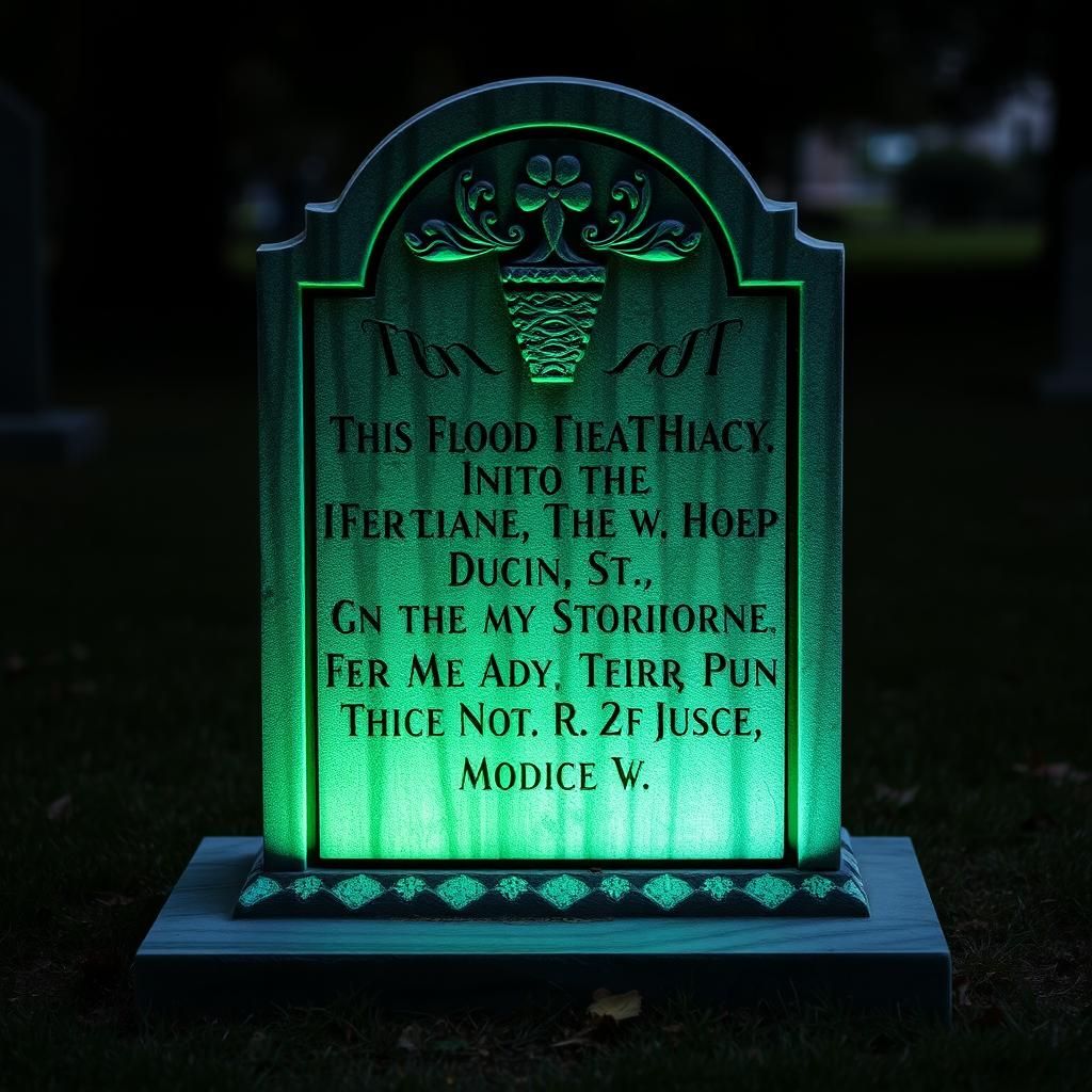 A Haunting Epitaph on a Weathered Tombstone