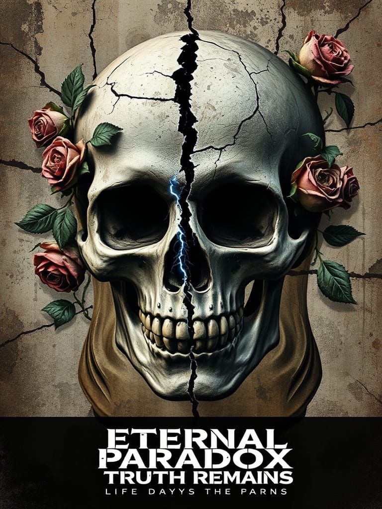 Eternal Paradox: Skull and Statue in Urban Decay