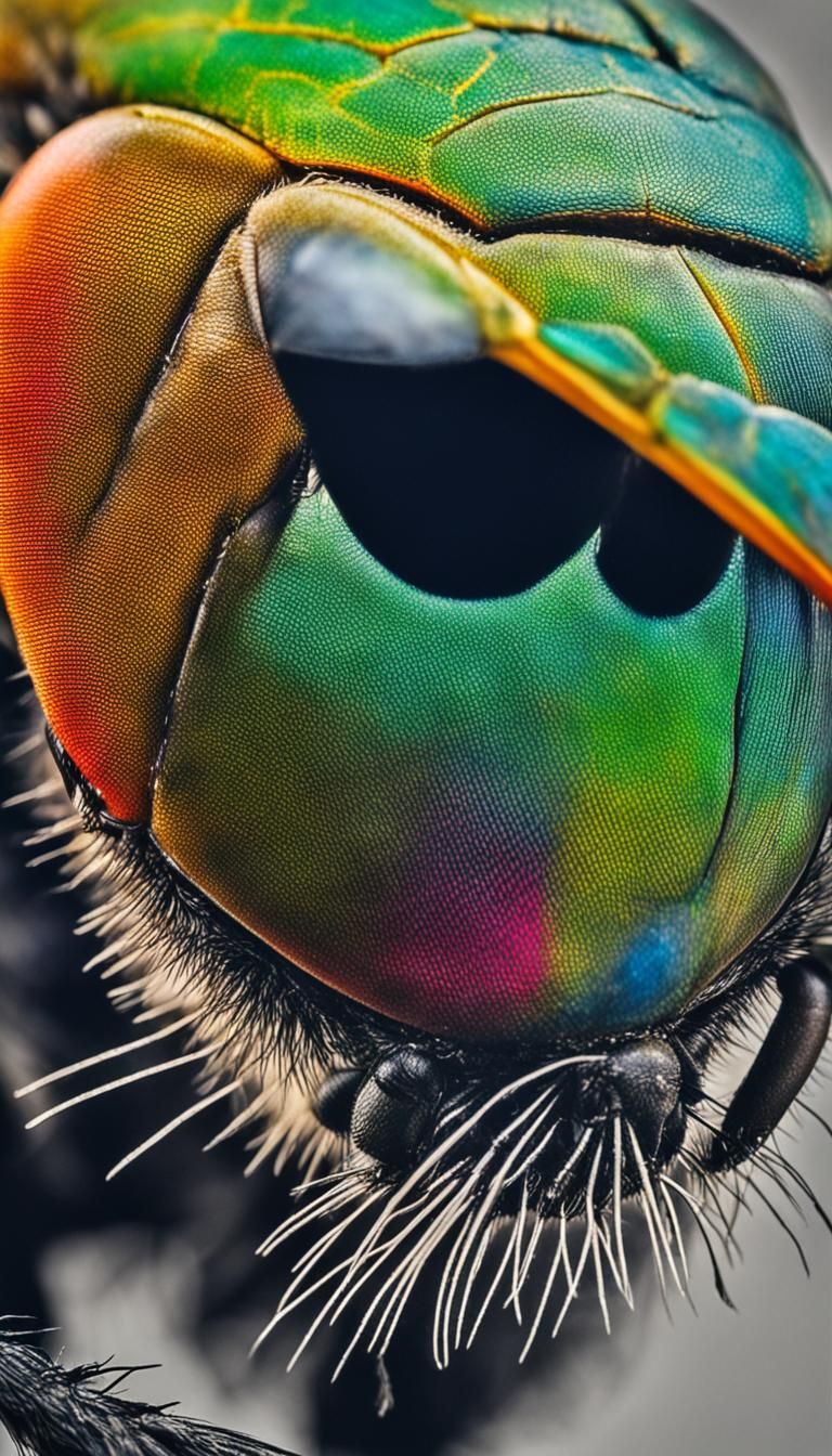 Insect Eye Macro in Vivid Colors