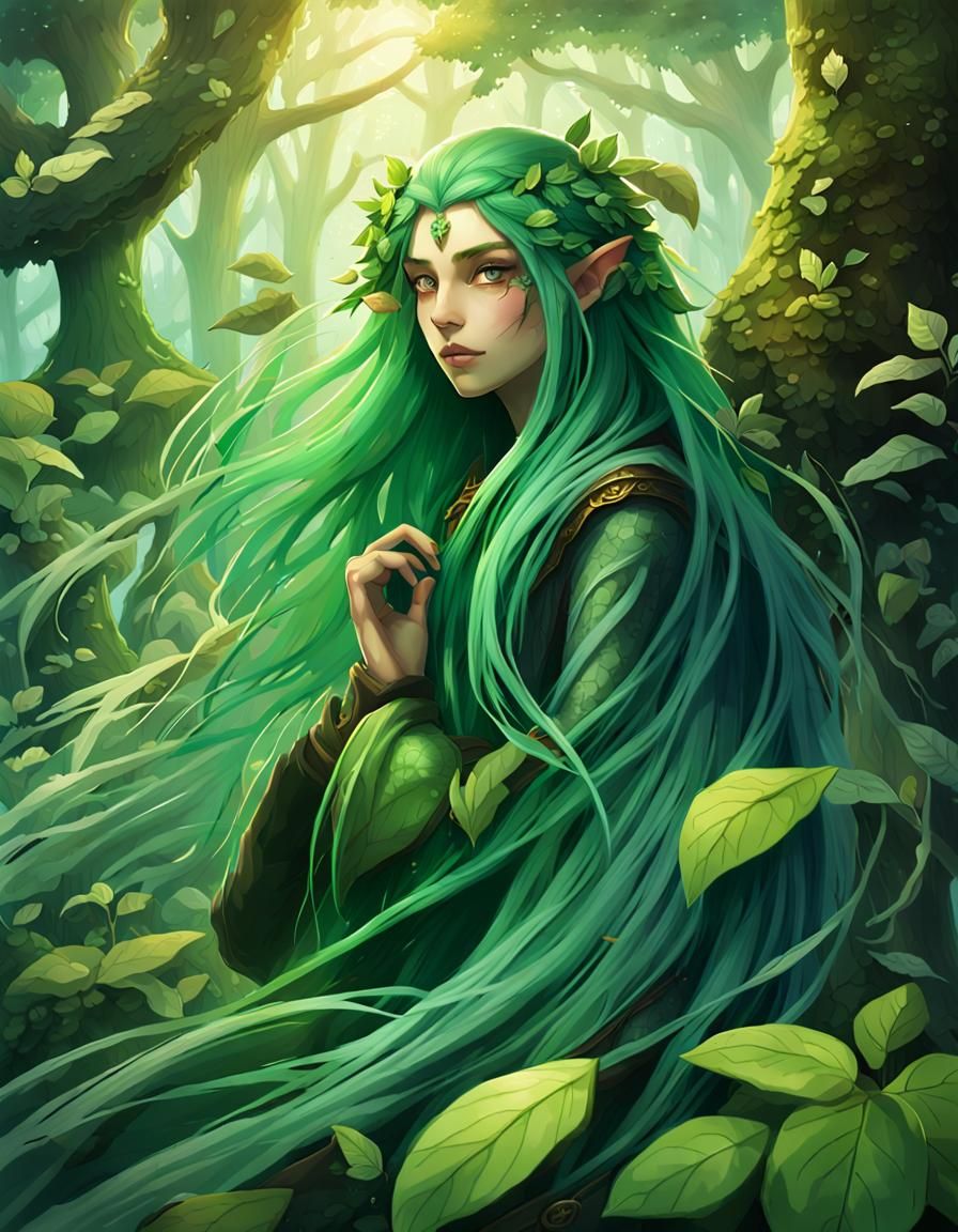 The Central Figure Wizard Blenta Amidst a Lush Renaissance