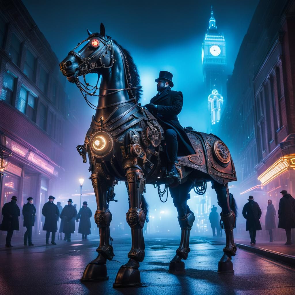 Dieselpunk mechanical-horse