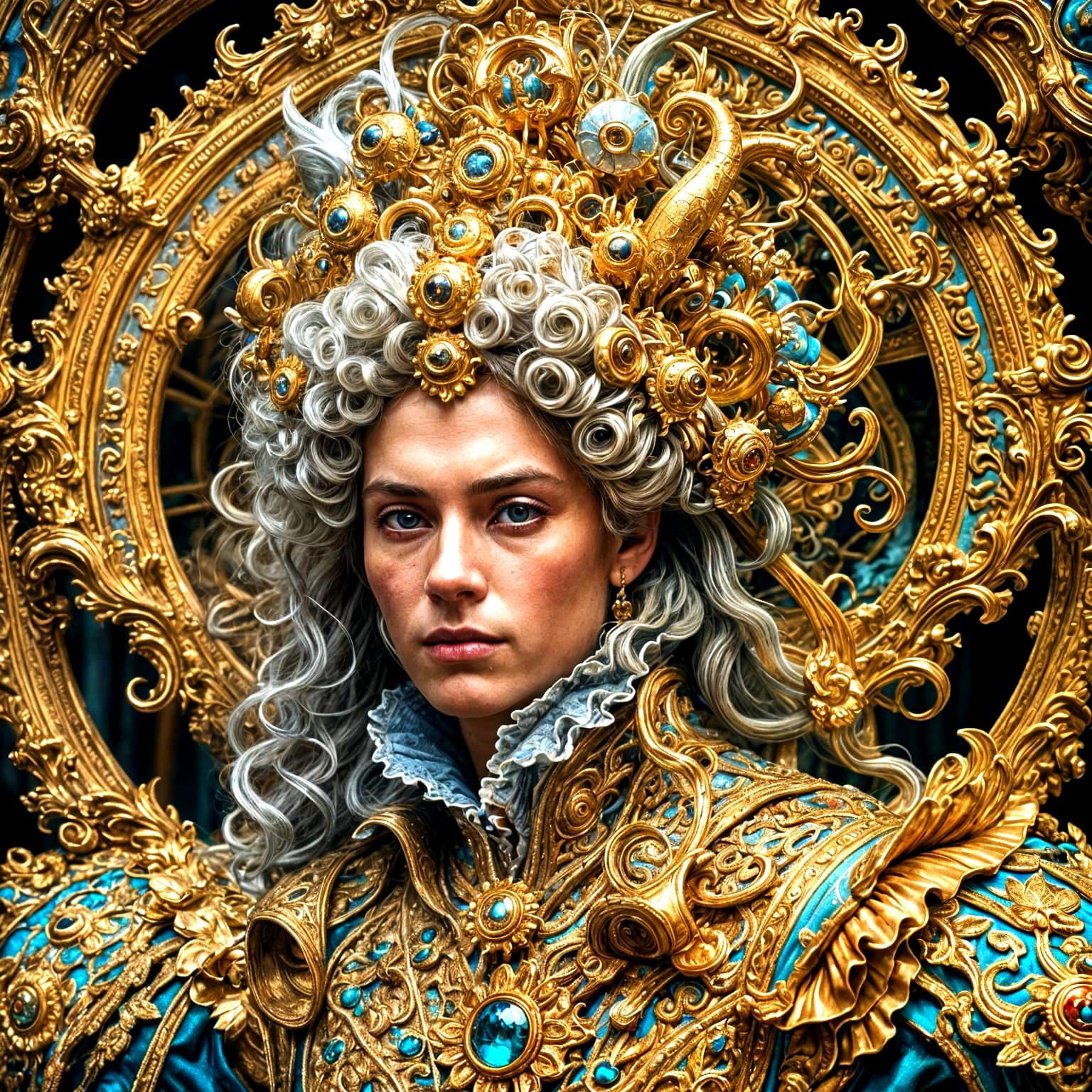 Ethereal DMT Portrait in Vibrant Colors