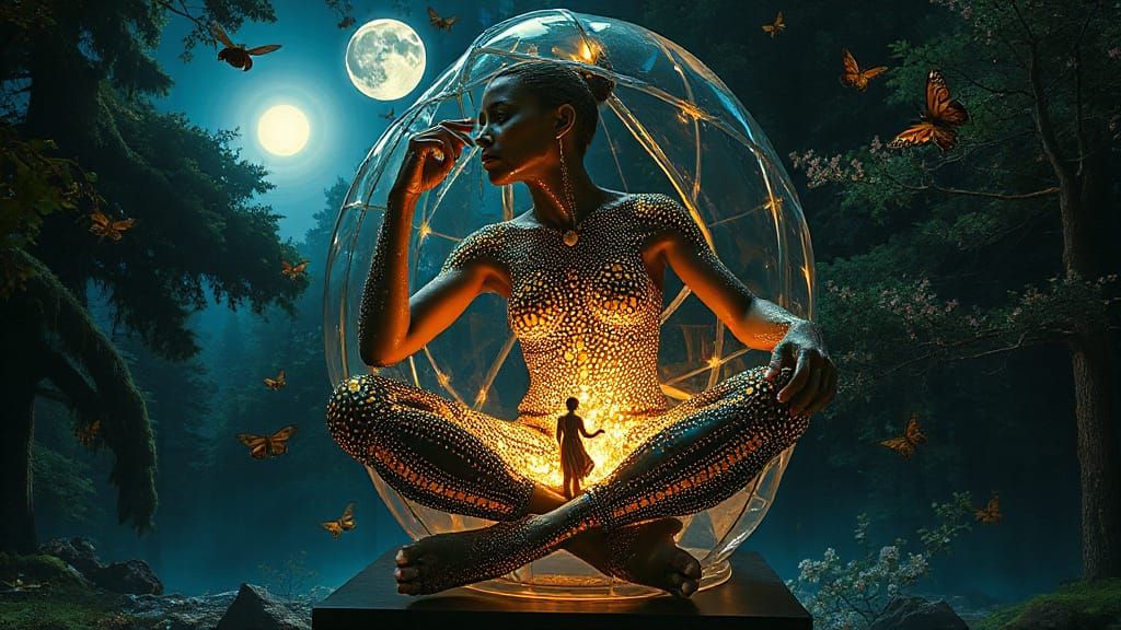 1970s Sculptor in Surreal Bio-Art Masterpiece