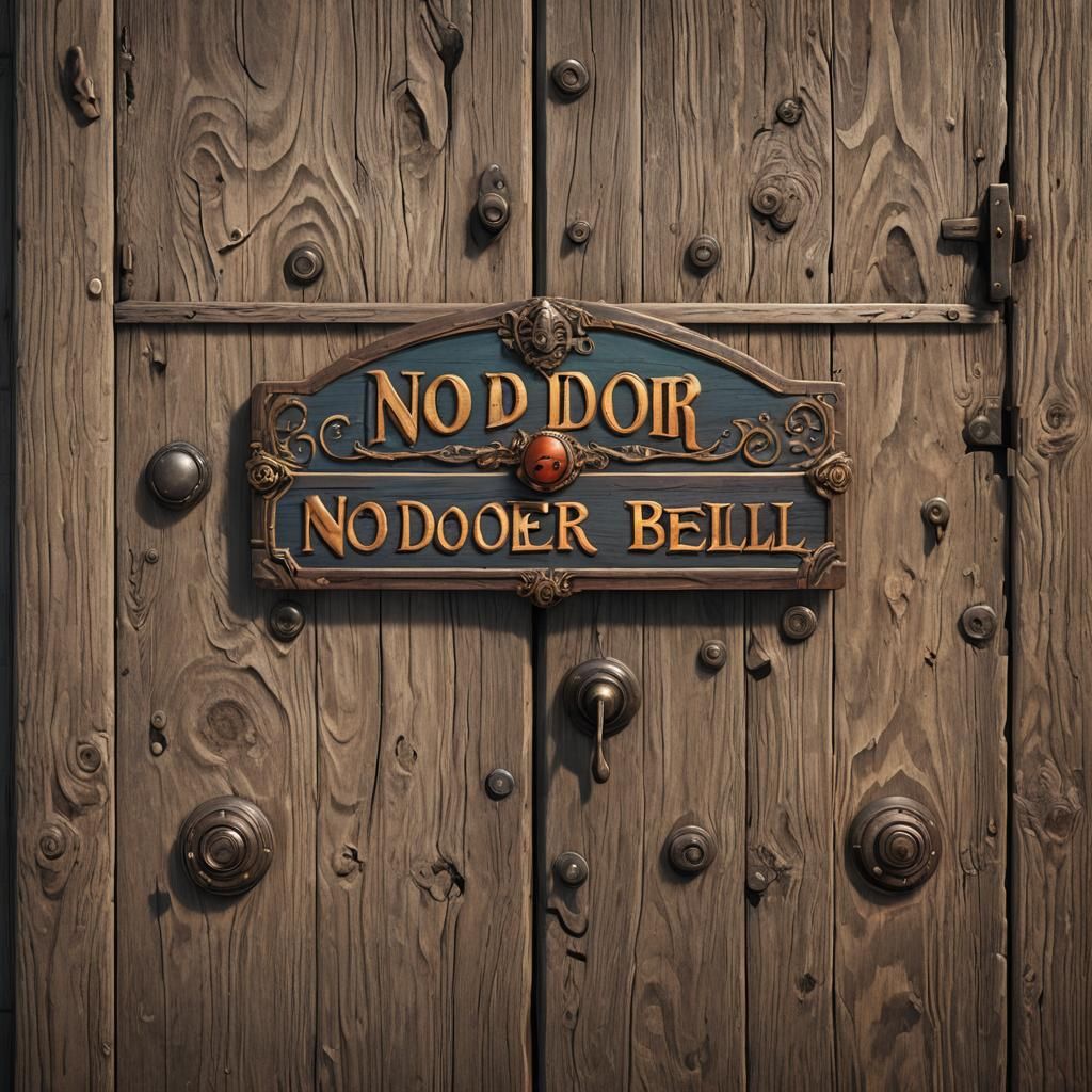 Vintage Fantasy Door Sign with Whimsical Request