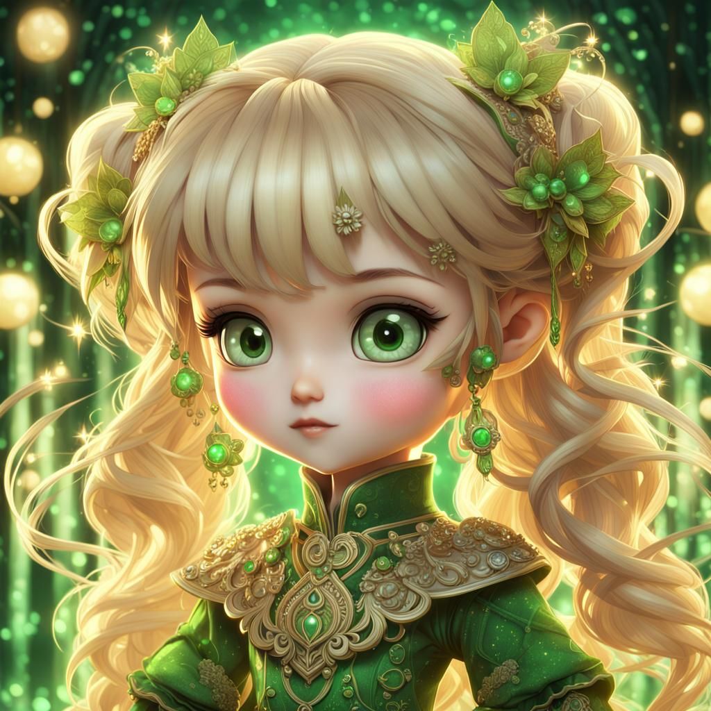 Charming Cyberpunk-Inspired Anime Girl with Sparkling Eyes