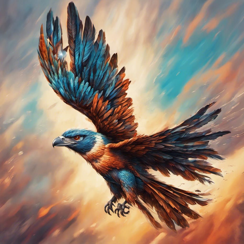 Native American Thunderbird Soars Through the Skies in Hyper...