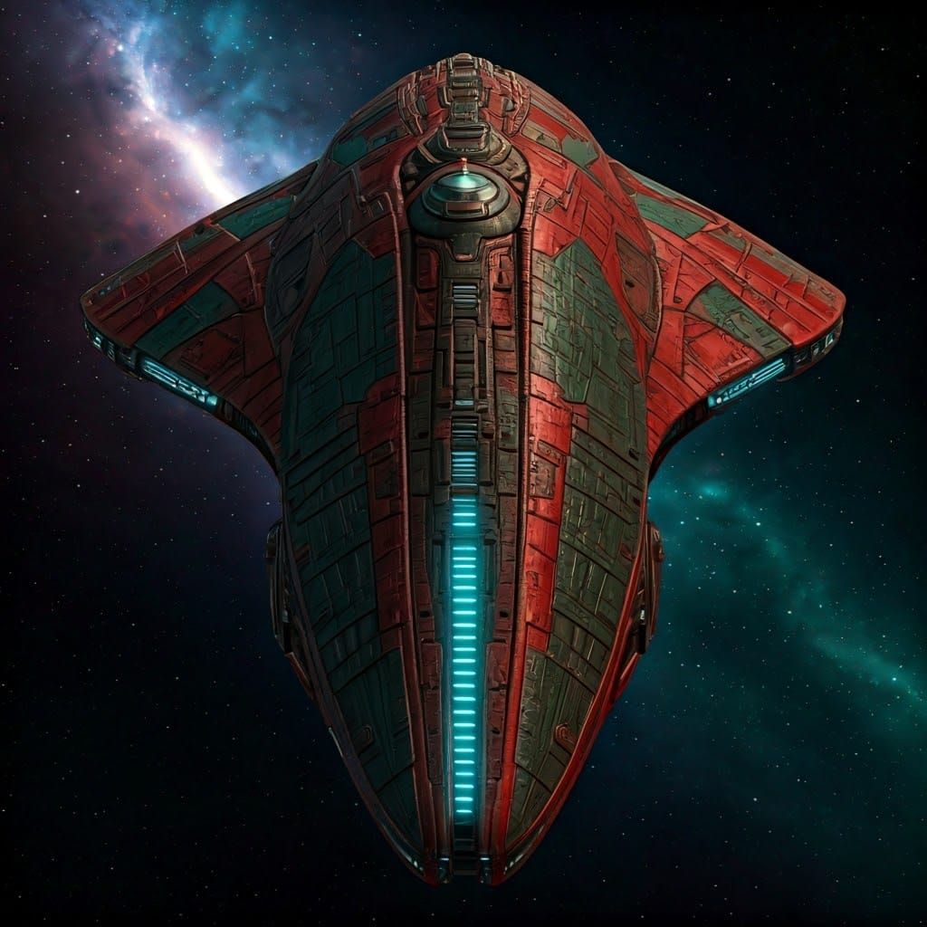 Klingon Q-Ship in Hyperrealistic Futurism