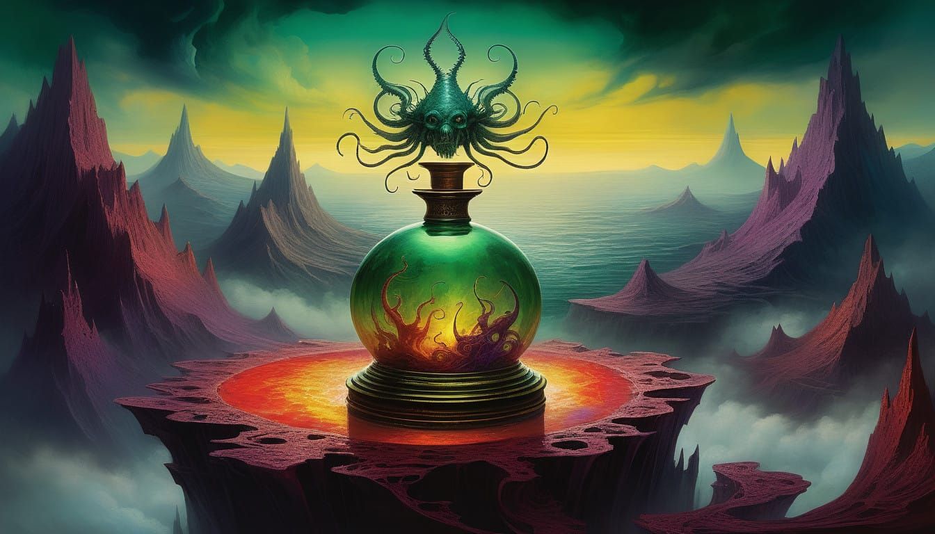 Surrealist Dreamscapes Unfold as Imp Watches Fate Unravel in...