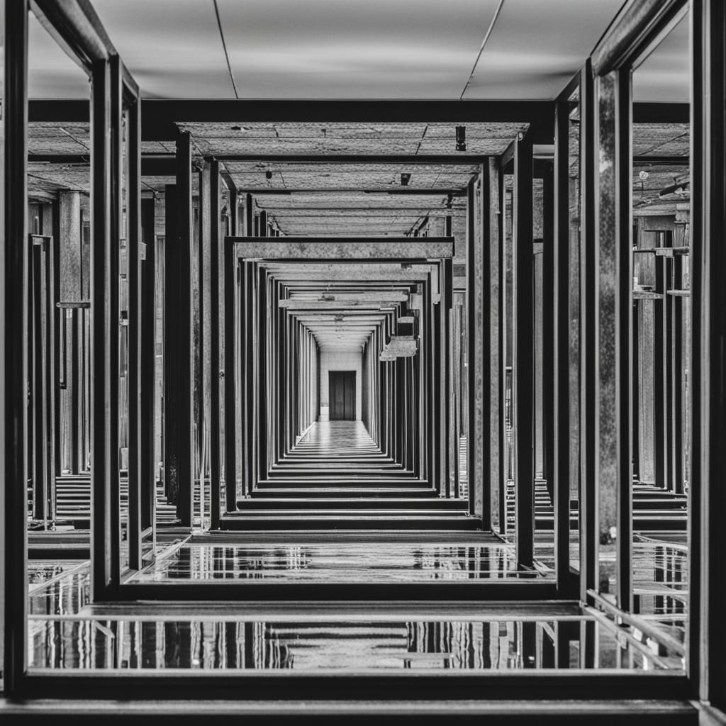 Infinity Reflections in a Mirror's Self-Image