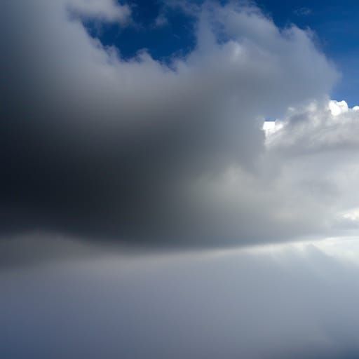 Divine Figure Discloses Wisdom Amidst Cloudy Skies