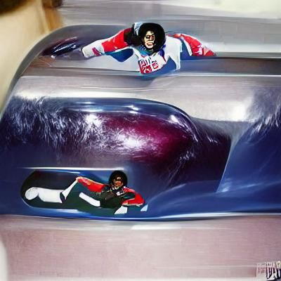Moonwalking King in Bobsled Thrill Ride