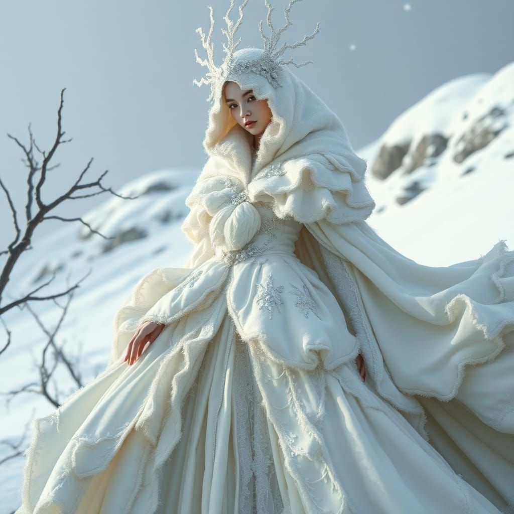 Ethereal Avant Garde Fairytale Scene in Sumptuous Architectu...