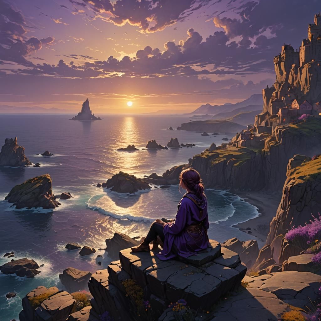 Ethereal Dawn: Dark Fantasy Goddess in Splendid Light