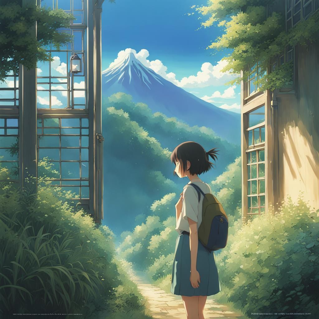 Anime Inspired Girl Stepping into Dawn