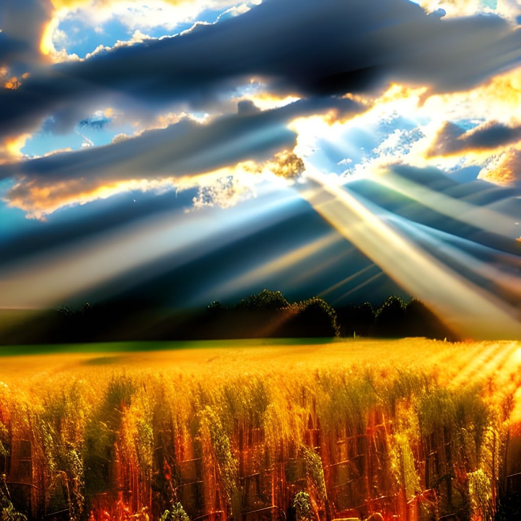 Golden Autumn Harvest Radiates Divine Light