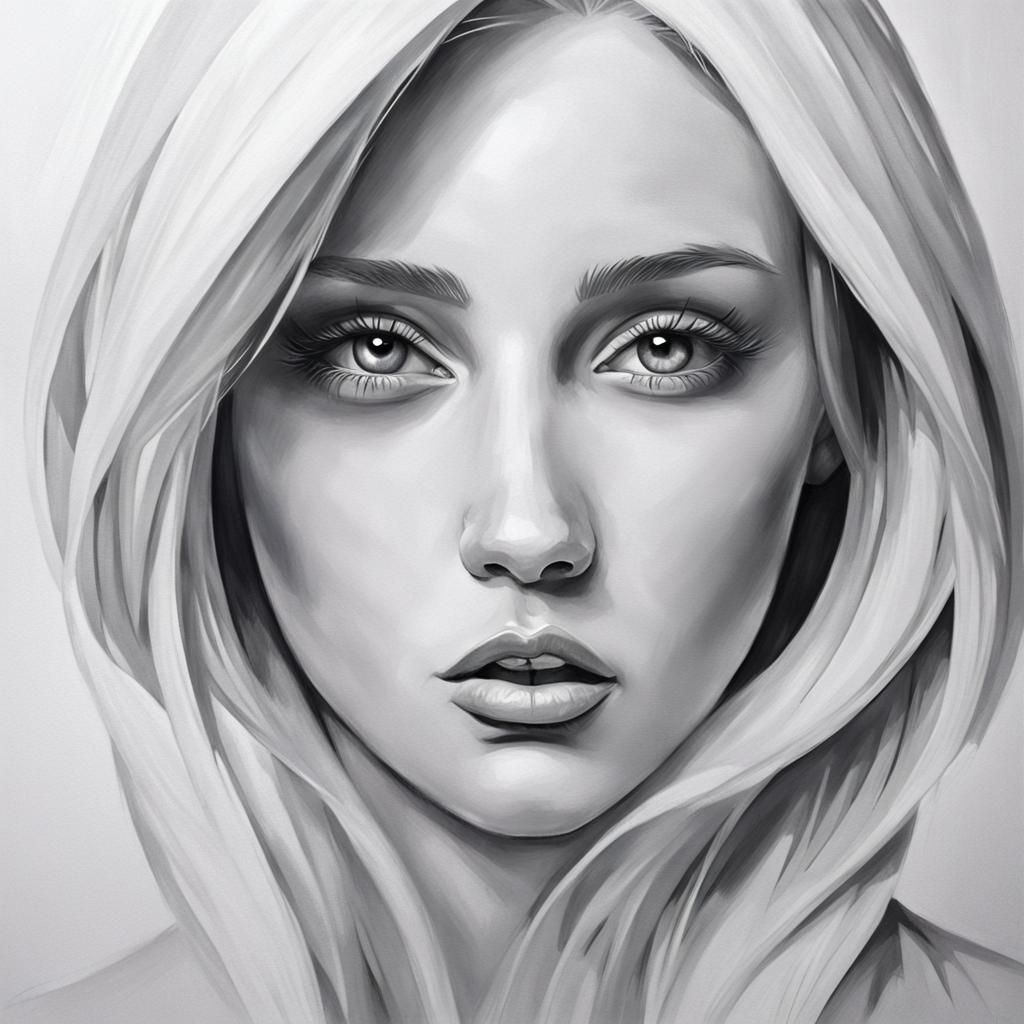 Surreal Monochromatic Portrait