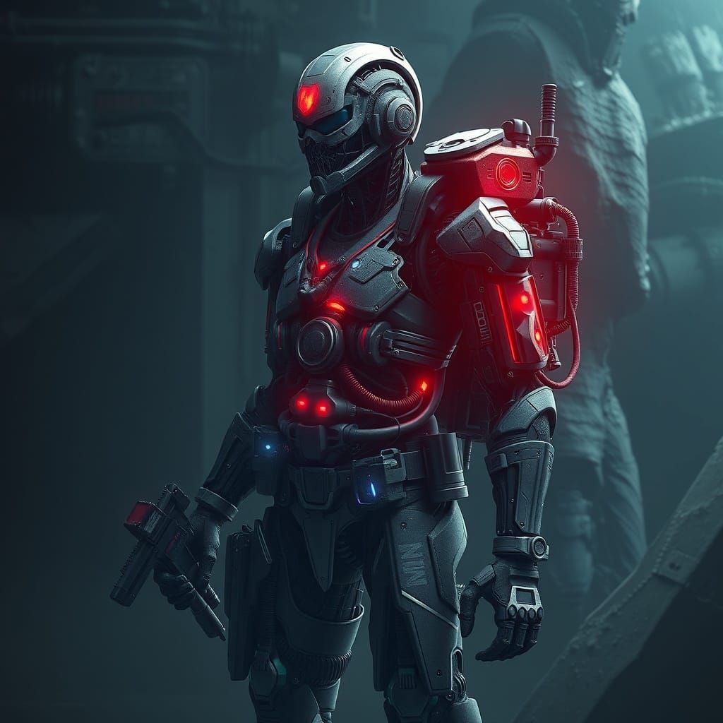 Man Amplifier Cyborg Embedded Within Human Operator