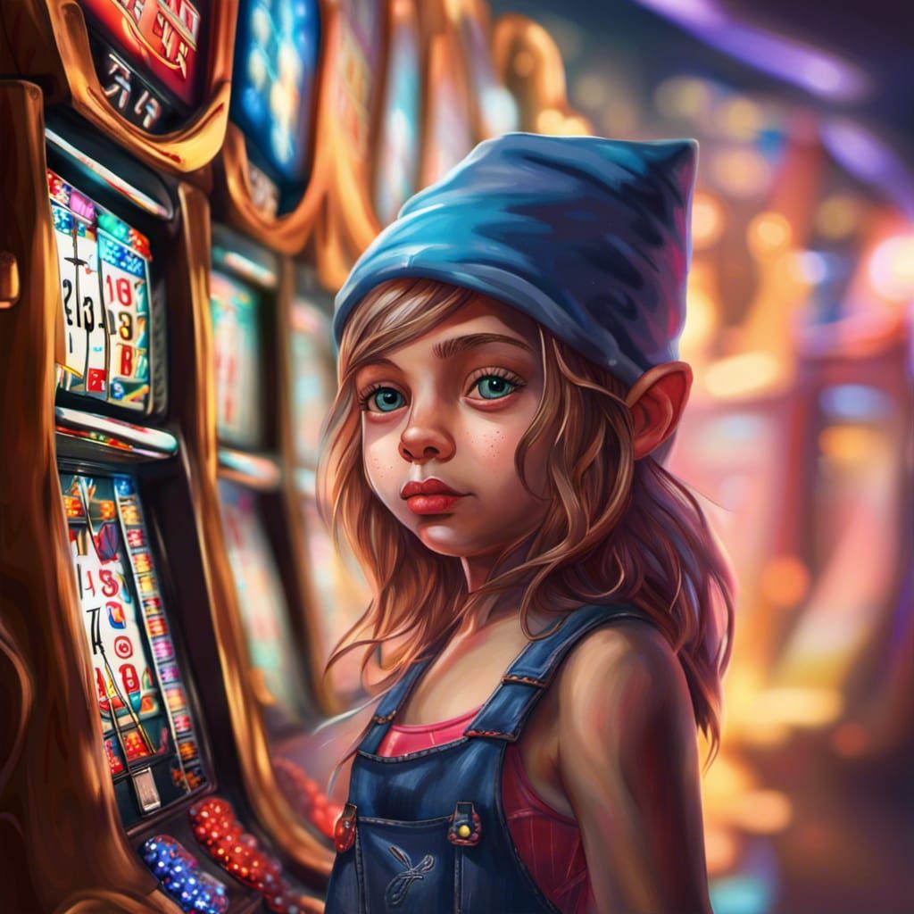 Glamorous Casino Pixie in Vibrant Splash Art
