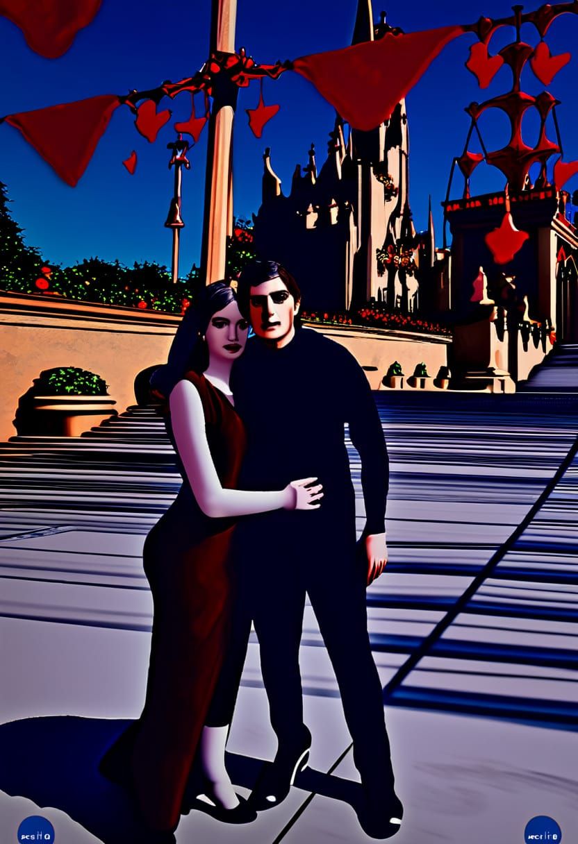 Vampire Bride and Groom Fantasy Concept Art