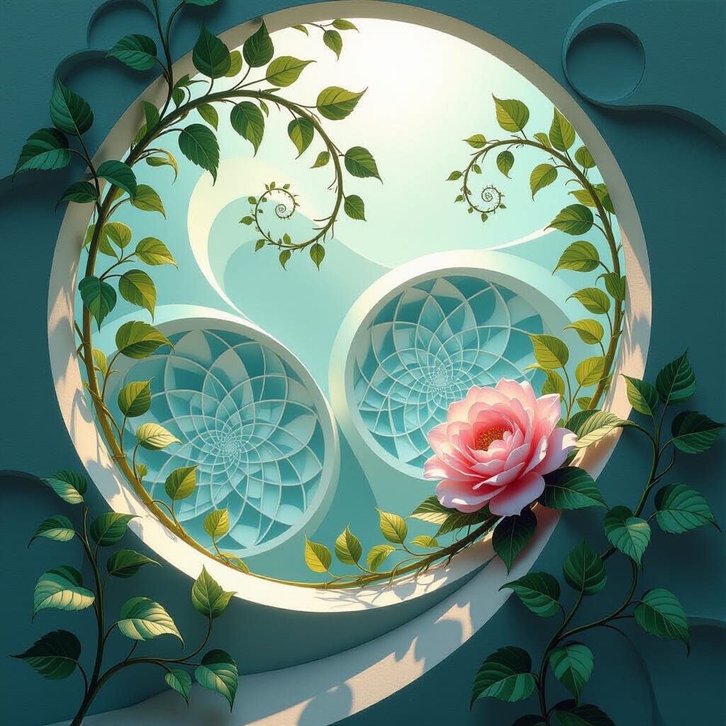 Biophilic Geometry with Vines and Circles