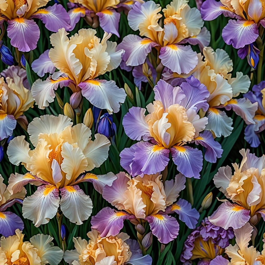 Chromatic Bloom: Vibrant Flowers in Impressionist Harmony