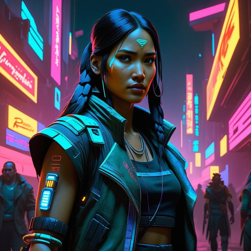 Cyberpunk Princess of the Future