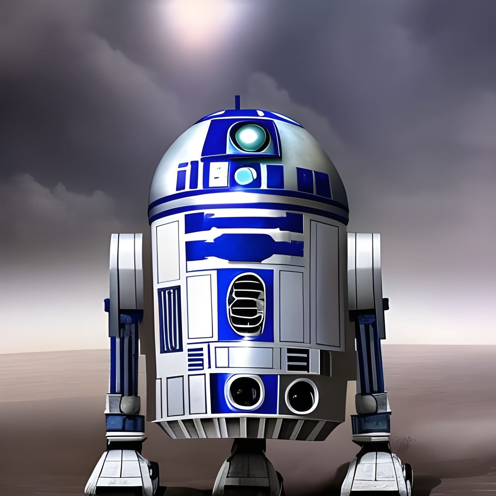 R2-D2 Robot in Epic Cinematic Style