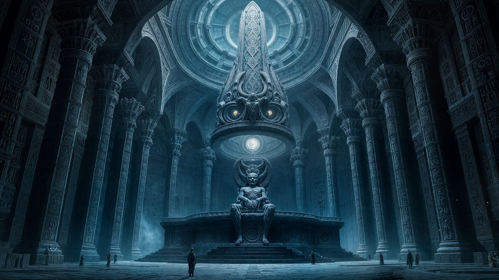 Elder God's Cosmic Throne in Dark Fantasy Realm