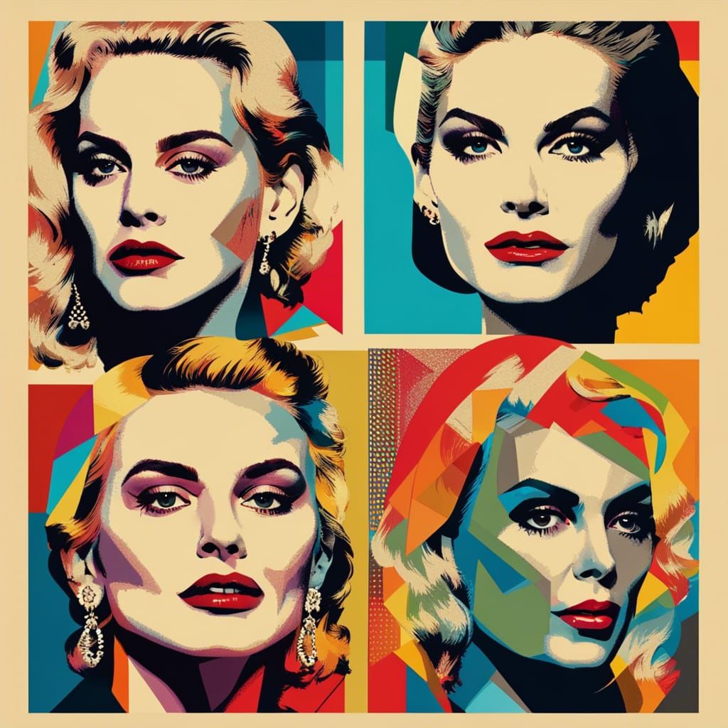 Pop Icons Unite in Vibrant Digital Art