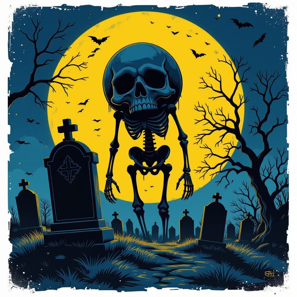 Undead Rising: A Dark Fantasy Graveyard Scene