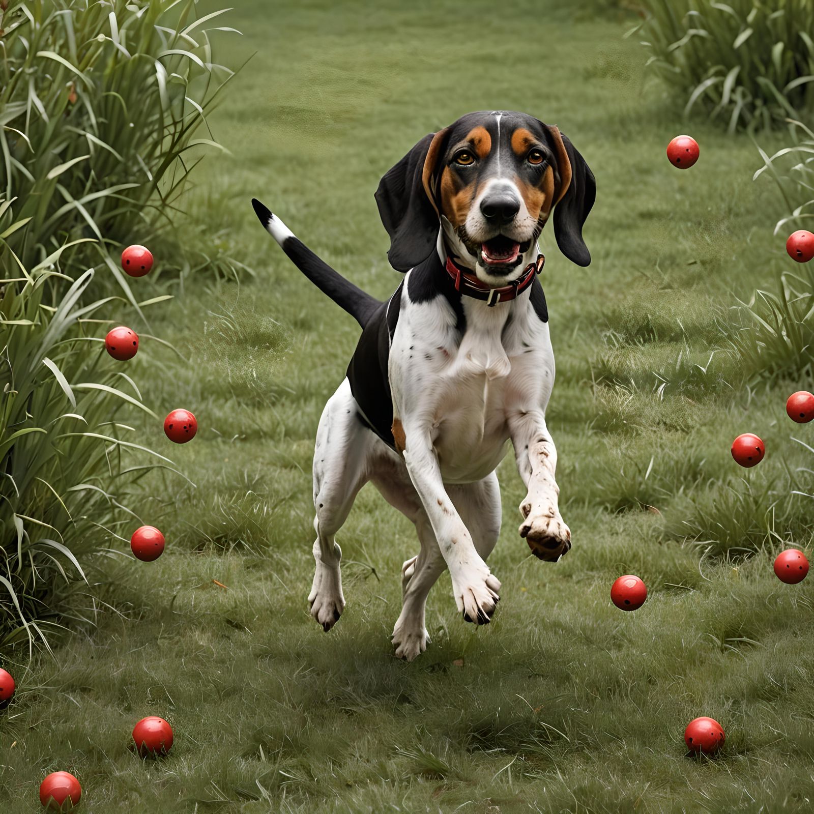 Joyful Treeing Walker Coonhound in Color Portrait