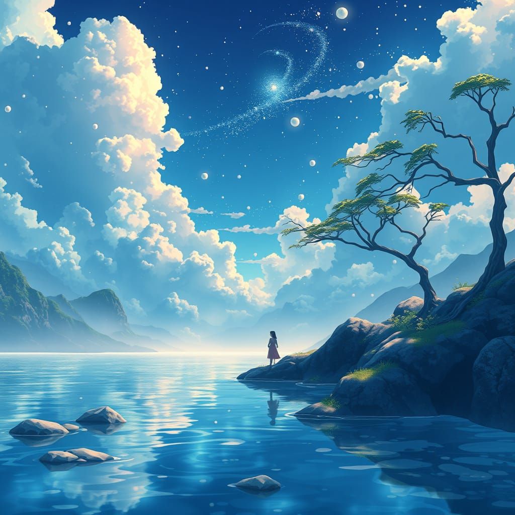 Serenity in Motion: A Calm Water Landscape