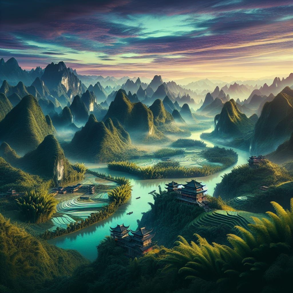 Chinese Landscape in Traditional Style