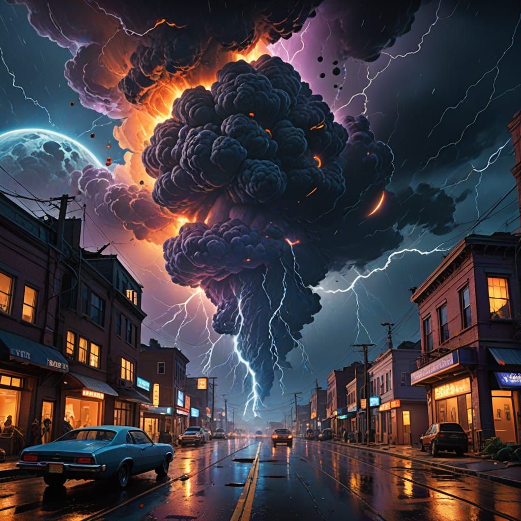 Cosmic Dreamscape in Vibrant Cyberspace