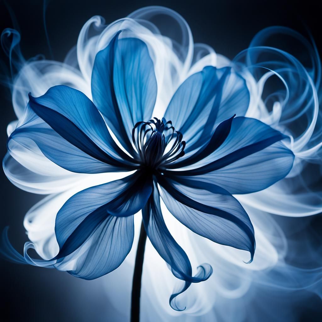 Flower made of smoke