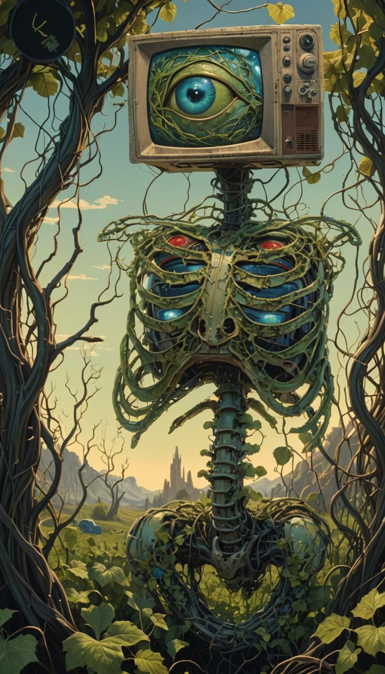 Bizarre Creature Watches Eerie Static in a Melting Landscape