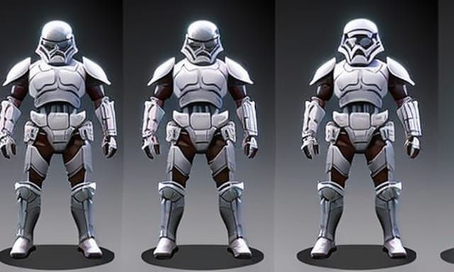 Sci-Fi Soldier Concept Art in Spacecore Style