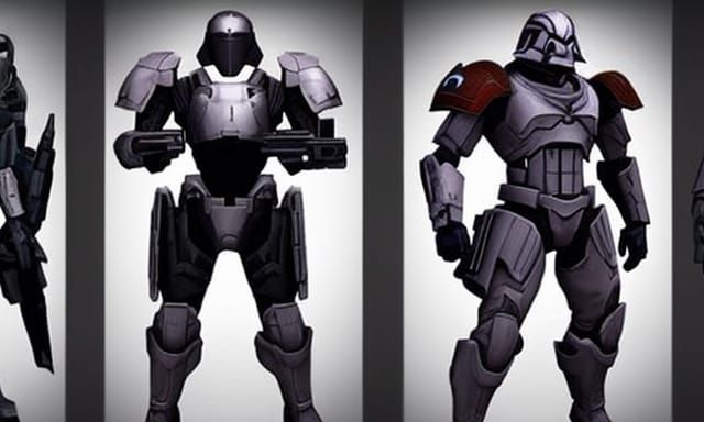 Sci-Fi Soldier Armor in Spaceship Hallway