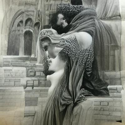 Vibrant Hyperdetailed Portrait in Romantic Style