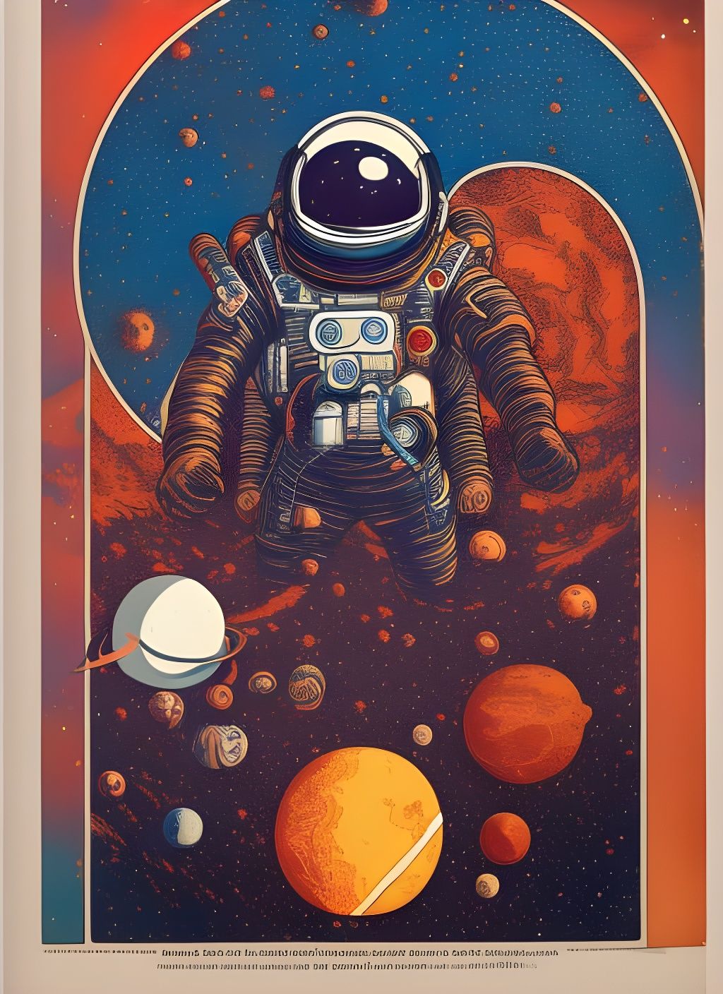 Cosmic Apocalypse in Copperplate Style